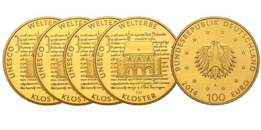 Satz-100-euro-unesco-welterbe-kloster-lorsch-brd-2014-st